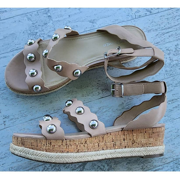 MARC FISHER Platform Studded Espadrille Sandals Size 10‎ - Picture 1 of 9